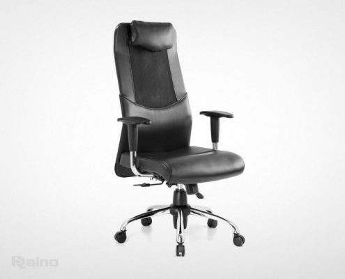 صندلی مدیریت راینو مدل M520B با رنگ مشکی و دسته قابل تنظیم